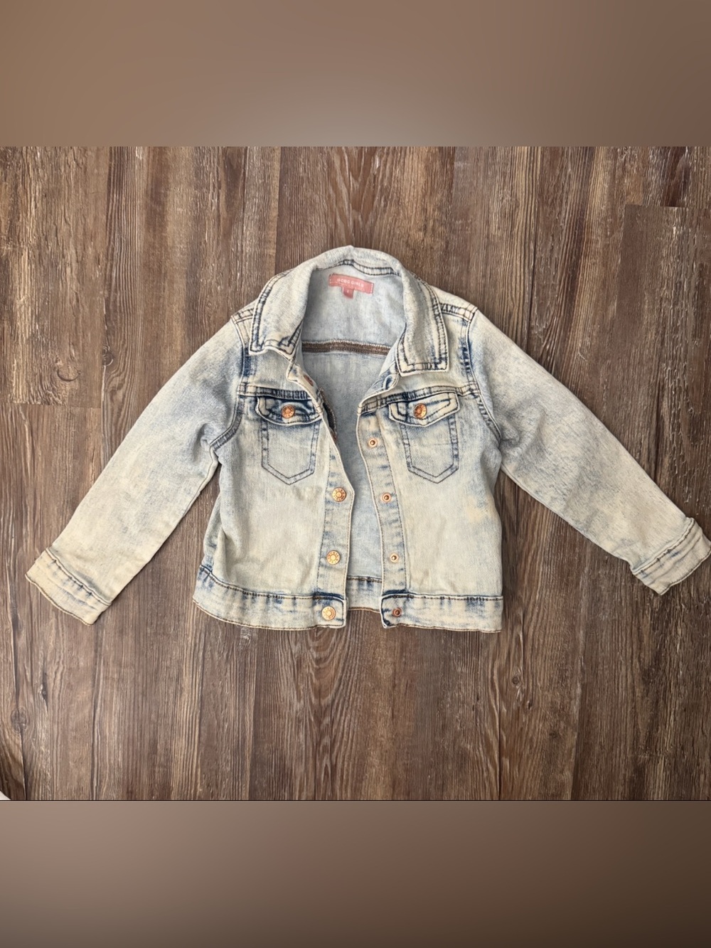 BCBGirls Size 4 Acid Wash Denim Jacket